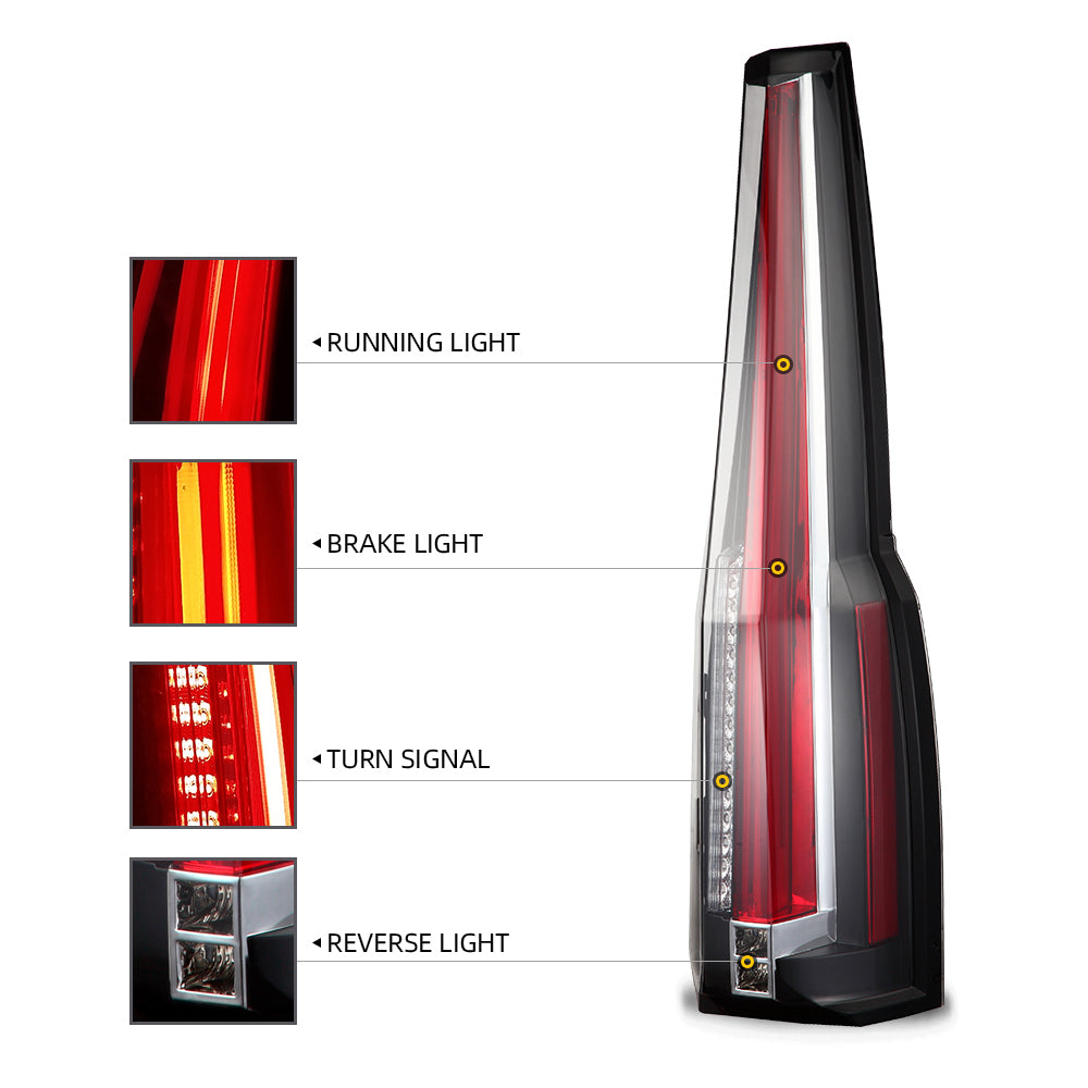 Vland Carlamp LED Tail Lights For Chevy Tahoe/Suburban 2015-2020 - Image 5