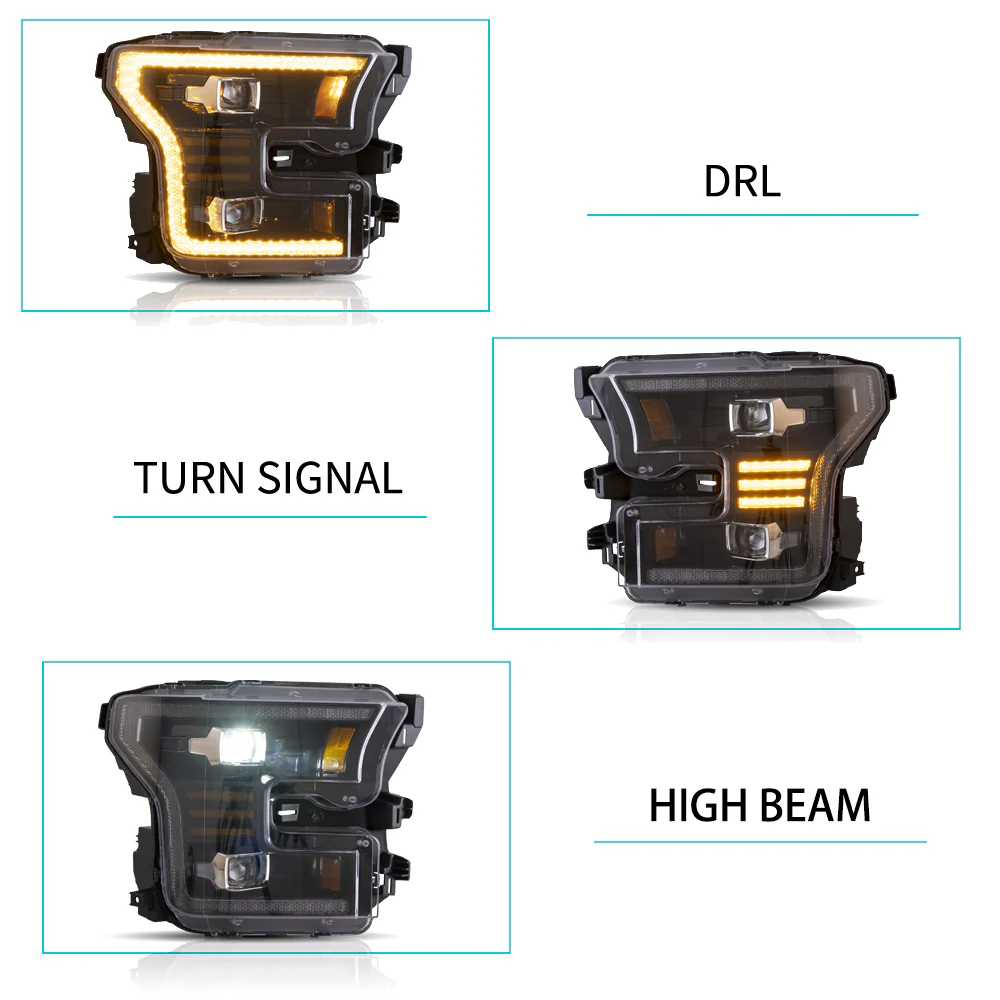 Vland Carlamp LED Headlights For Ford F150 2015-2017 - Image 5
