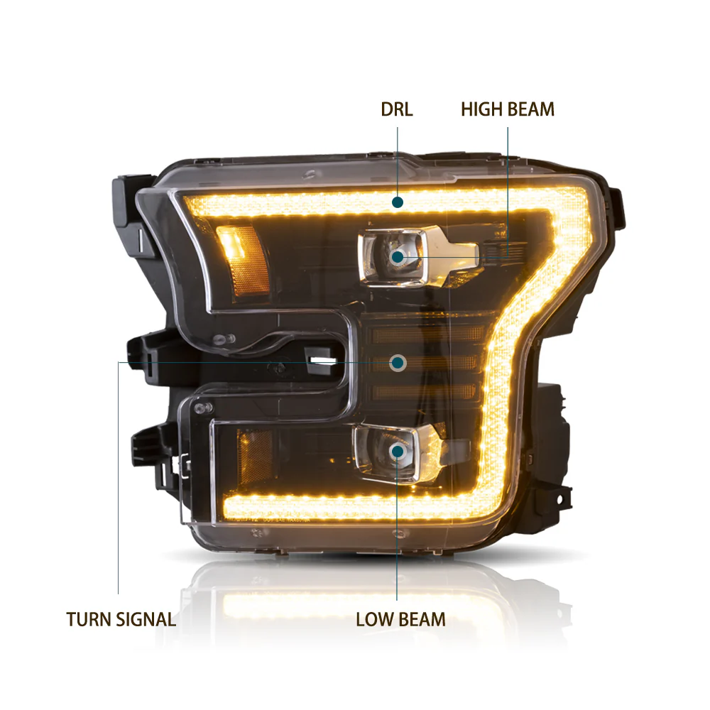 Vland Carlamp LED Headlights For Ford F150 2015-2017 - Image 8
