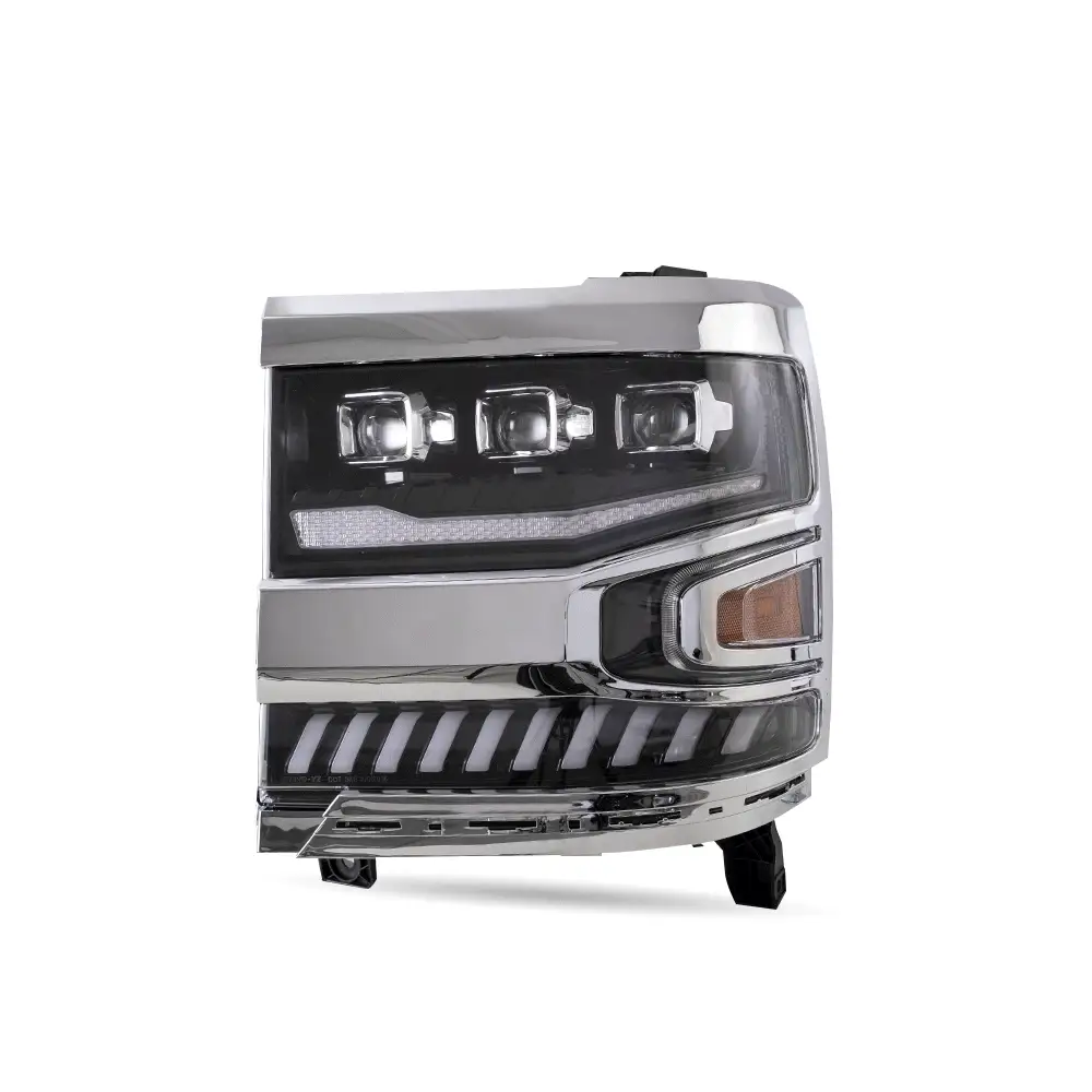Vland Carlamp Full LED Projector Headlights For Chevrolet Silverado 1500 2016-2018 With LED lens dual beam - Image 3