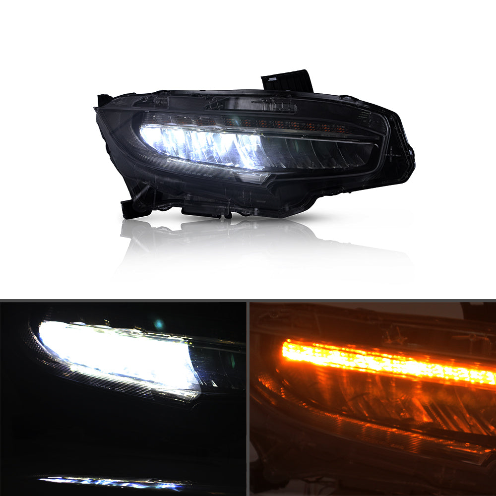 Vland 16-21 Honda Civic Full LED Headlights - Image 5
