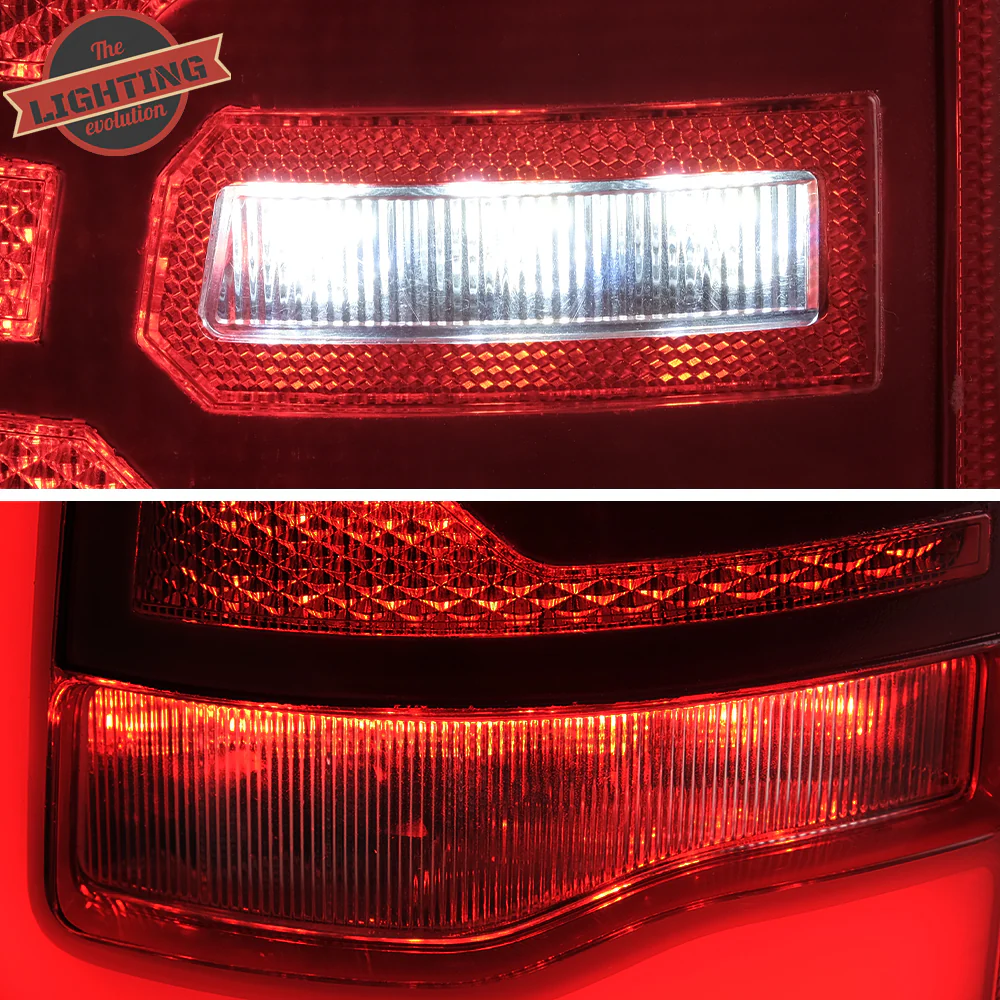 Vland Carlamp Full LED Tail Lights for Dodge Ram 1500 2009-2018 (Red Sequential Turn Signals) - Image 8