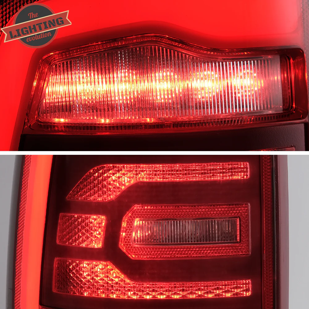 Vland Carlamp Full LED Tail Lights for Dodge Ram 1500 2009-2018 (Red Sequential Turn Signals) - Image 9