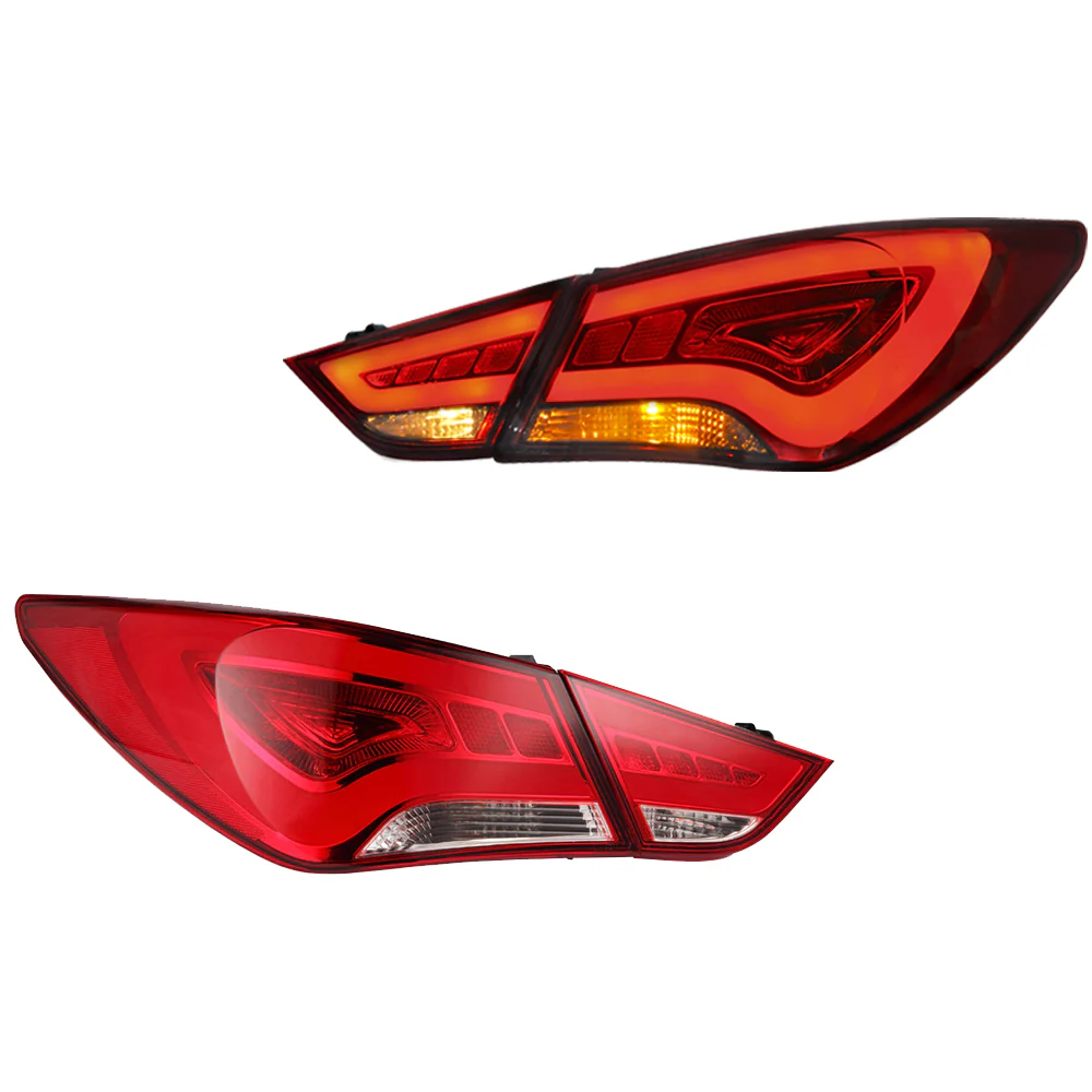 Vland Carlamp Full LED Tail Lights For Hyundai Sonata 6th Gen Sedan 2011-2014 ABS, PMMA, GLASS Material - Image 2