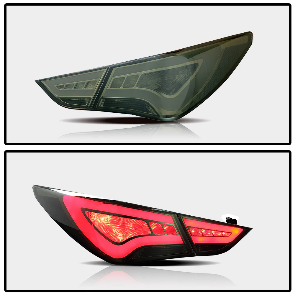 Vland Carlamp Full LED Tail Lights For Hyundai Sonata 6th Gen Sedan 2011-2014 ABS, PMMA, GLASS Material - Image 4