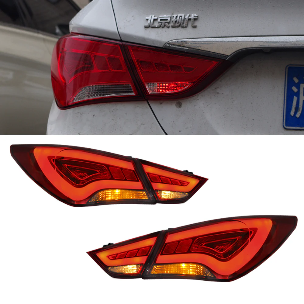 Vland Carlamp Full LED Tail Lights For Hyundai Sonata 6th Gen Sedan 2011-2014 ABS, PMMA, GLASS Material - Image 7