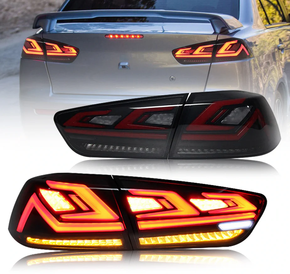 08-17 Mitsubishi Lancer & EVO X Vland III LED Tail Lights With Dynamic Welcome Lighting - Image 3
