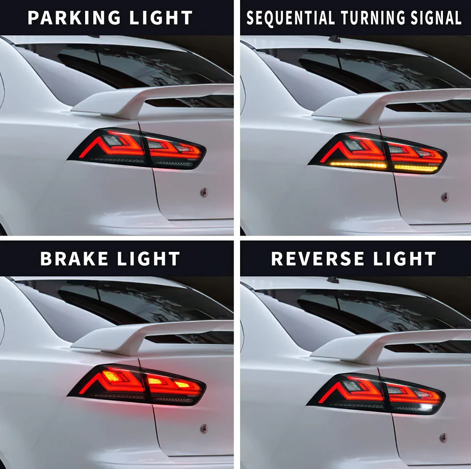 08-17 Mitsubishi Lancer & EVO X Vland III LED Tail Lights With Dynamic Welcome Lighting - Image 5