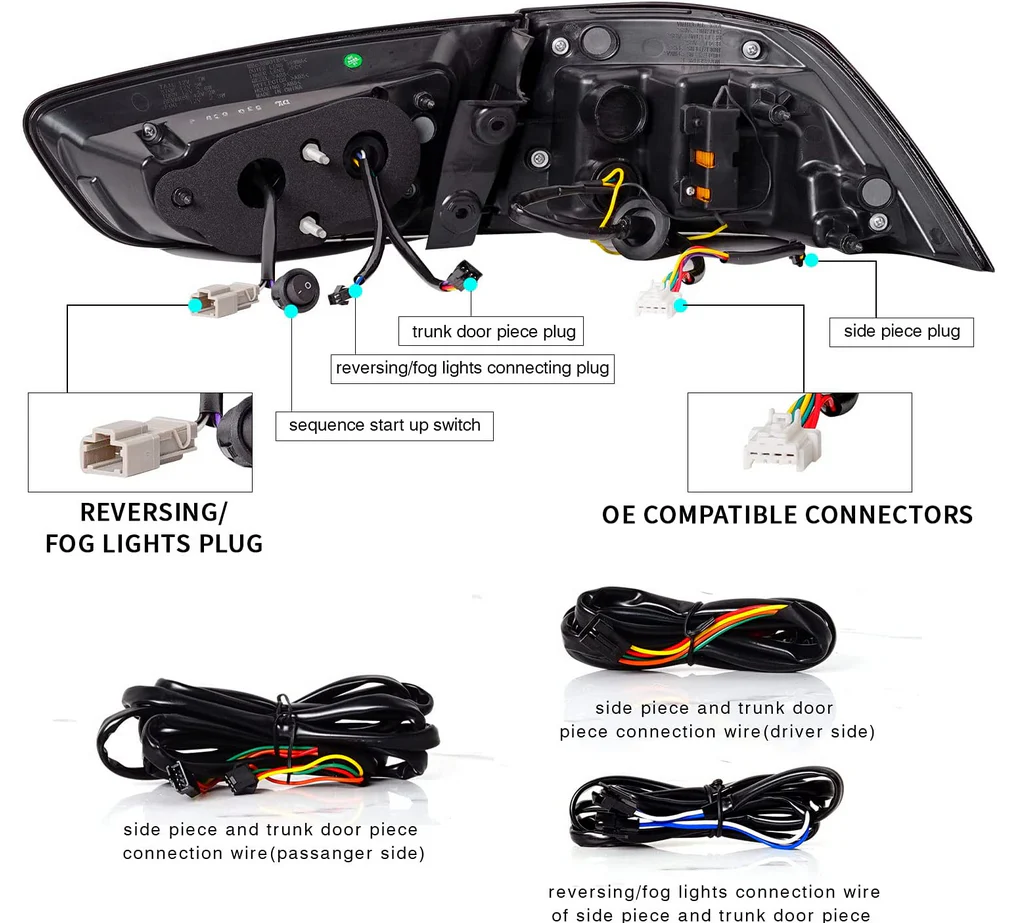 08-17 Mitsubishi Lancer & EVO X Vland III LED Tail Lights With Dynamic Welcome Lighting - Image 6