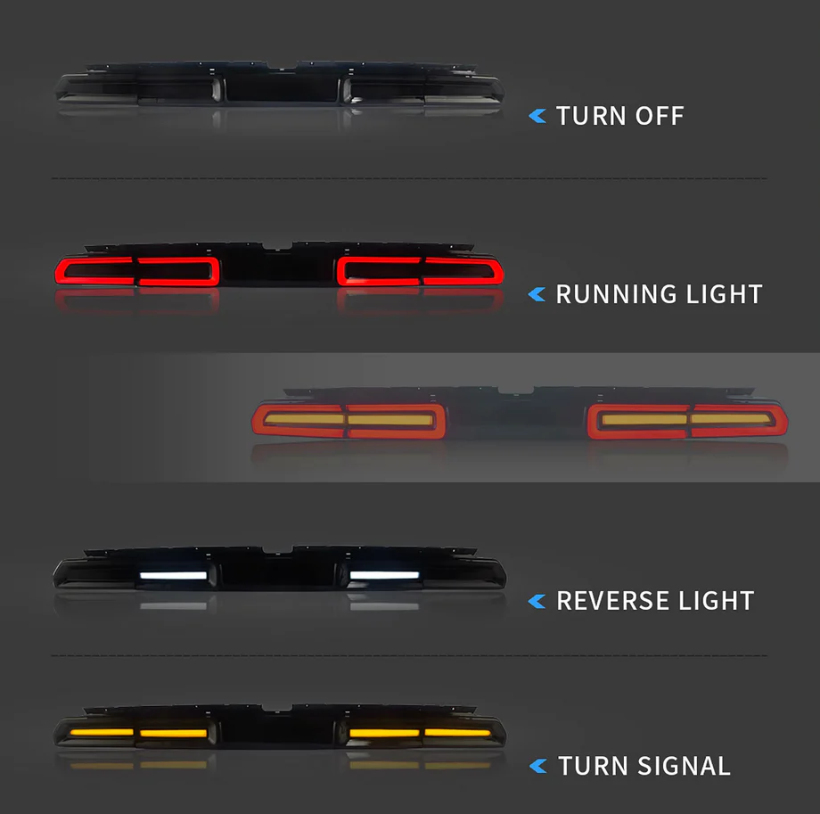 Vland Headlights And Tail Lights For Dodge Challenger 2008-2014 - Image 3