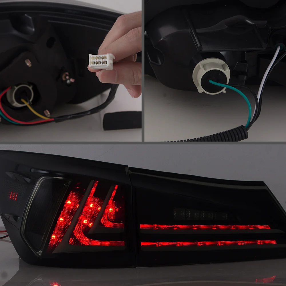 2006-2014 Lexus IS250 IS350 IS F VLAND Headlights + LED Tail Lights Set Kits - Image 14