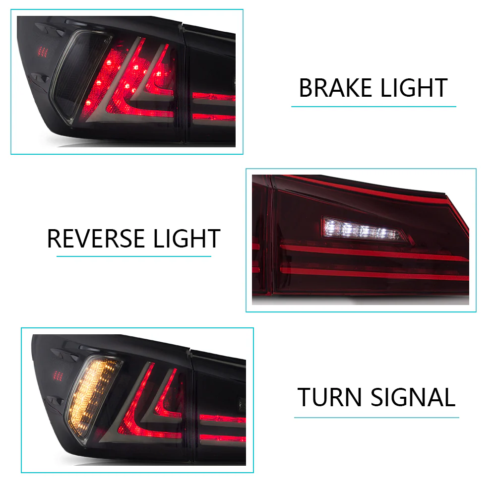 2006-2014 Lexus IS250 IS350 IS F VLAND Headlights + LED Tail Lights Set Kits - Image 15