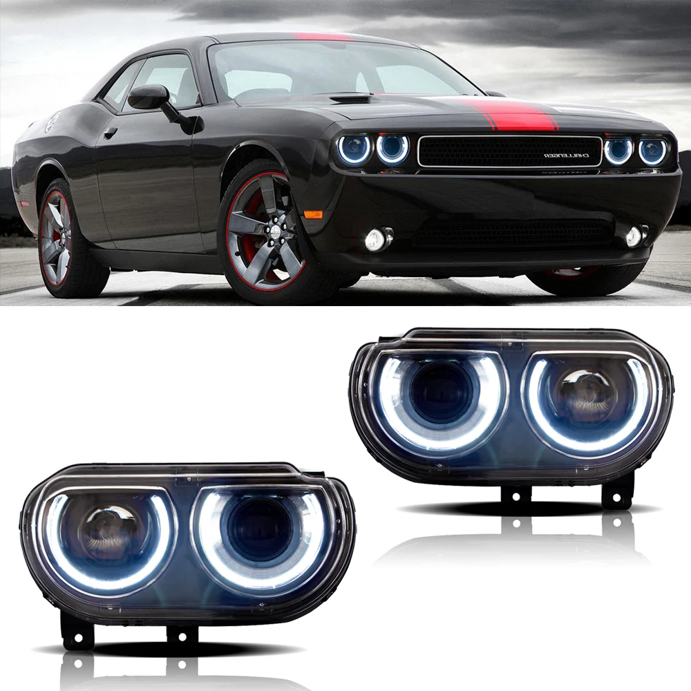08-14 Dodge Challenger 3th Gen Vland LED HeadLights - Image 6