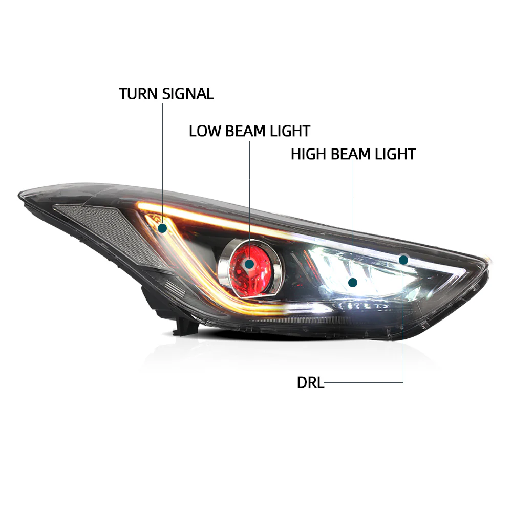 Vland Carlamp Projector Headlights For Hyundai Elantra (Avante MD) 2011-2015 - Image 5