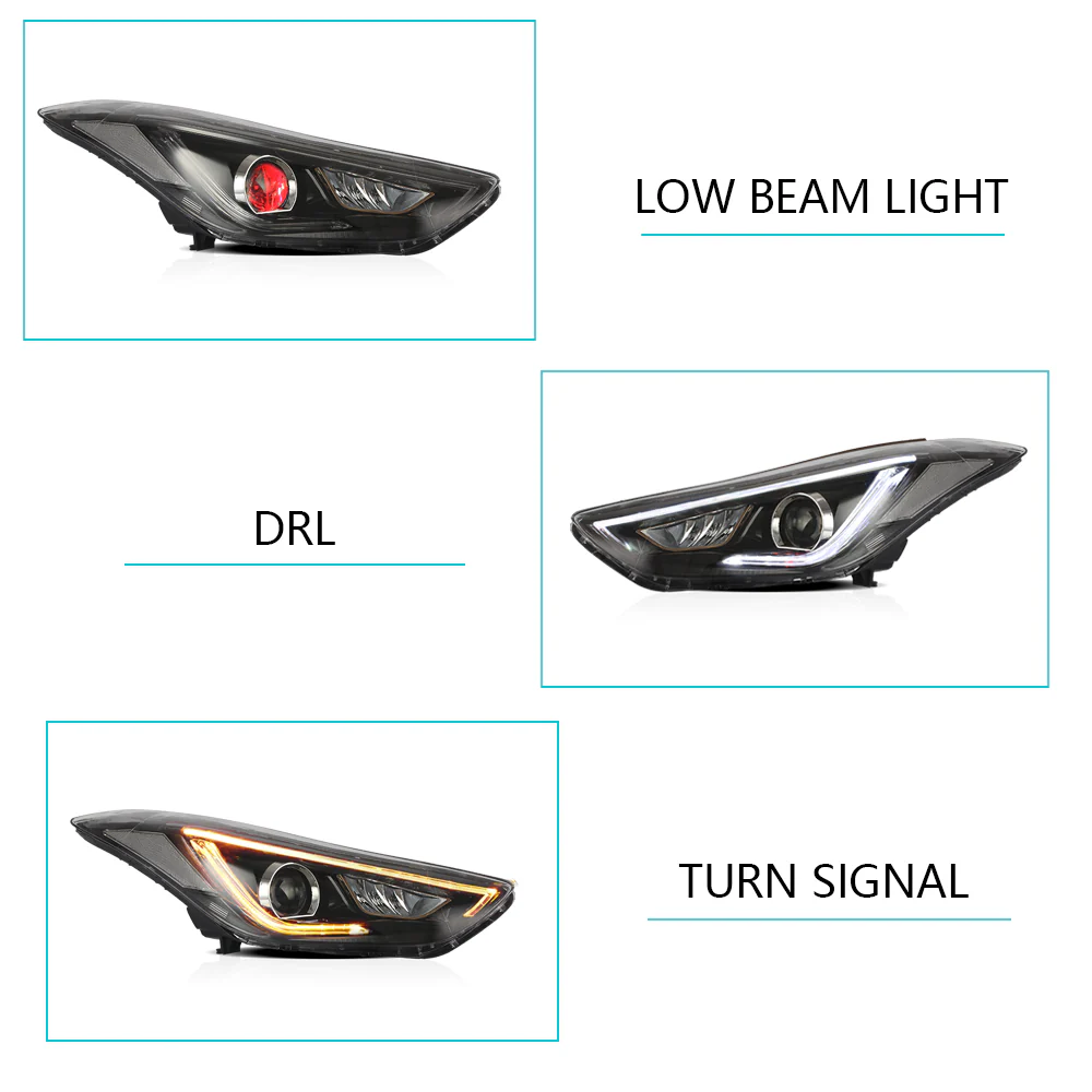 Vland Carlamp Projector Headlights For Hyundai Elantra (Avante MD) 2011-2015 - Image 7
