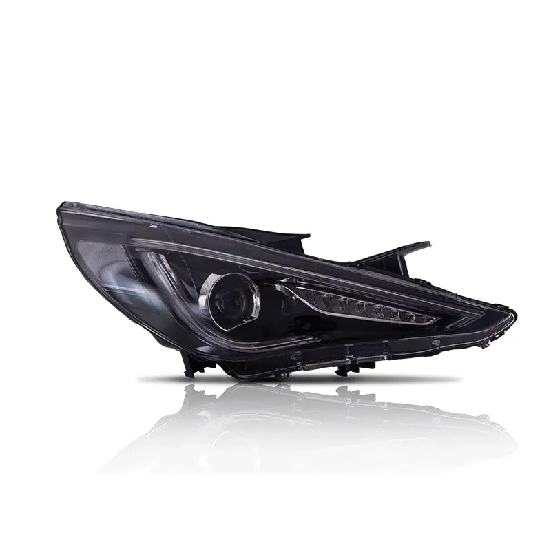 Vland Carlamp  Dual Beam Headlights For Hyundai 2011-2014 Sonata Sequential Demon Eye (Bulbs Not Included) - Image 12