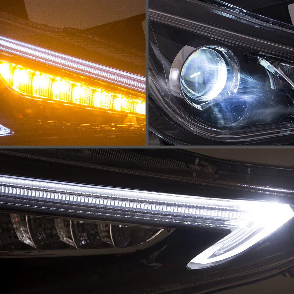 Vland Carlamp  Dual Beam Headlights For Hyundai 2011-2014 Sonata Sequential Demon Eye (Bulbs Not Included) - Image 13