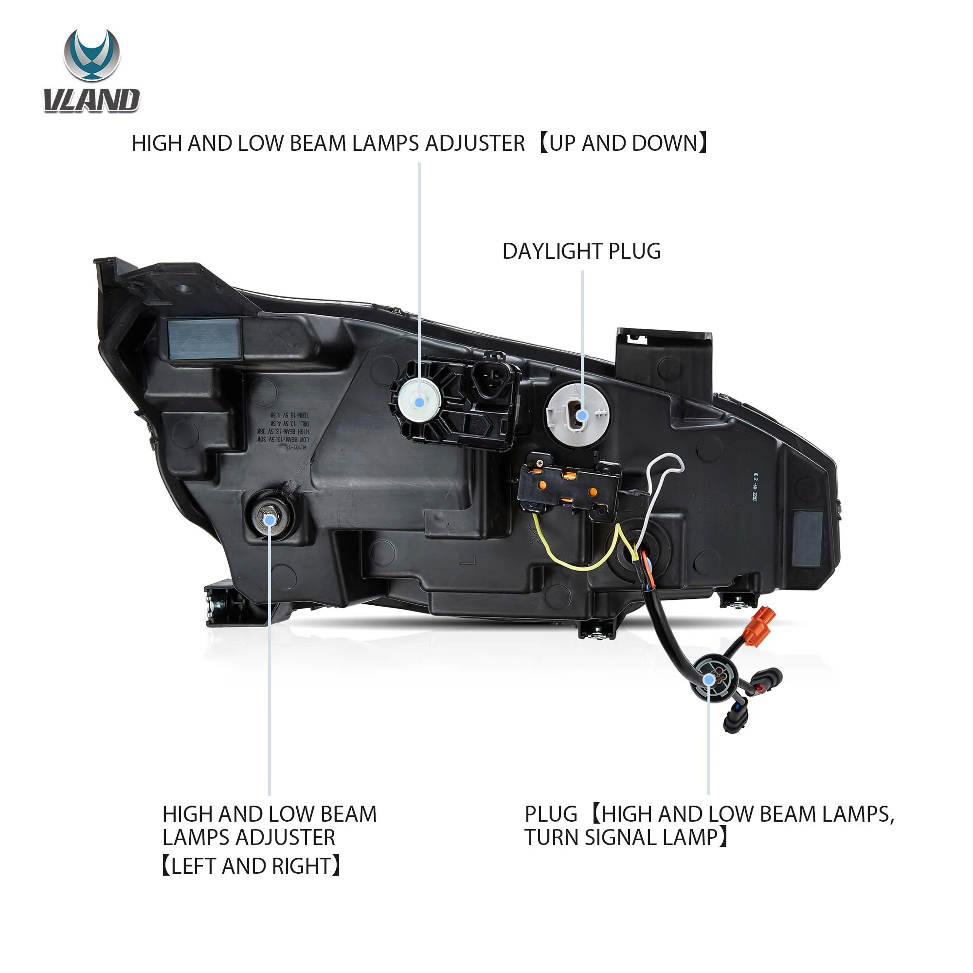 Honda Civic 10 Sedan/Coupe/Hatchback/Type R 2016-2021 Vland LED Headlights - Image 5