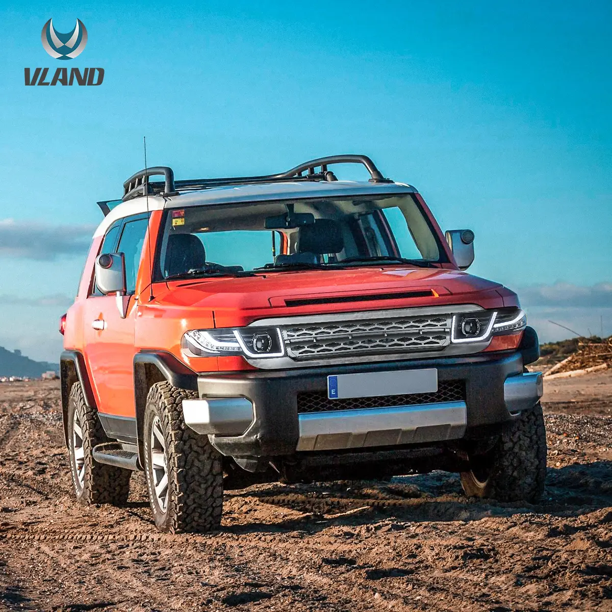 06-22 Toyota FJ Cruiser XJ10 Vland Dual Beam Projector Headlights With Grille - Image 7