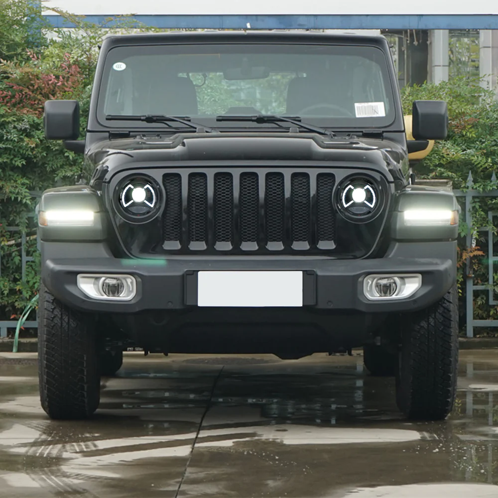 Vland Jeep Wrangler 2018-UP Full LED Dual Beam Projector Headlights With Blue DRL - Image 12