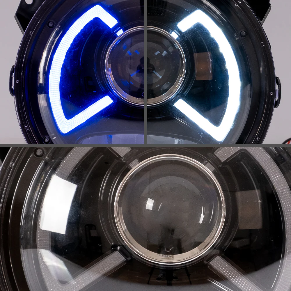 Vland Jeep Wrangler 2018-UP Full LED Dual Beam Projector Headlights With Blue DRL - Image 9