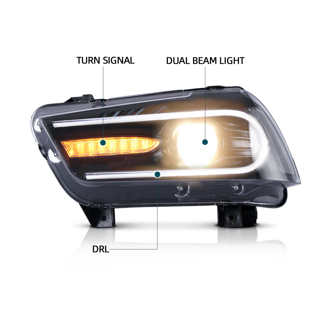 Vland Carlamp Led Headlights Compatible with Dodge Charger 2011-2014 (RHD and LHD Versions) - Image 11
