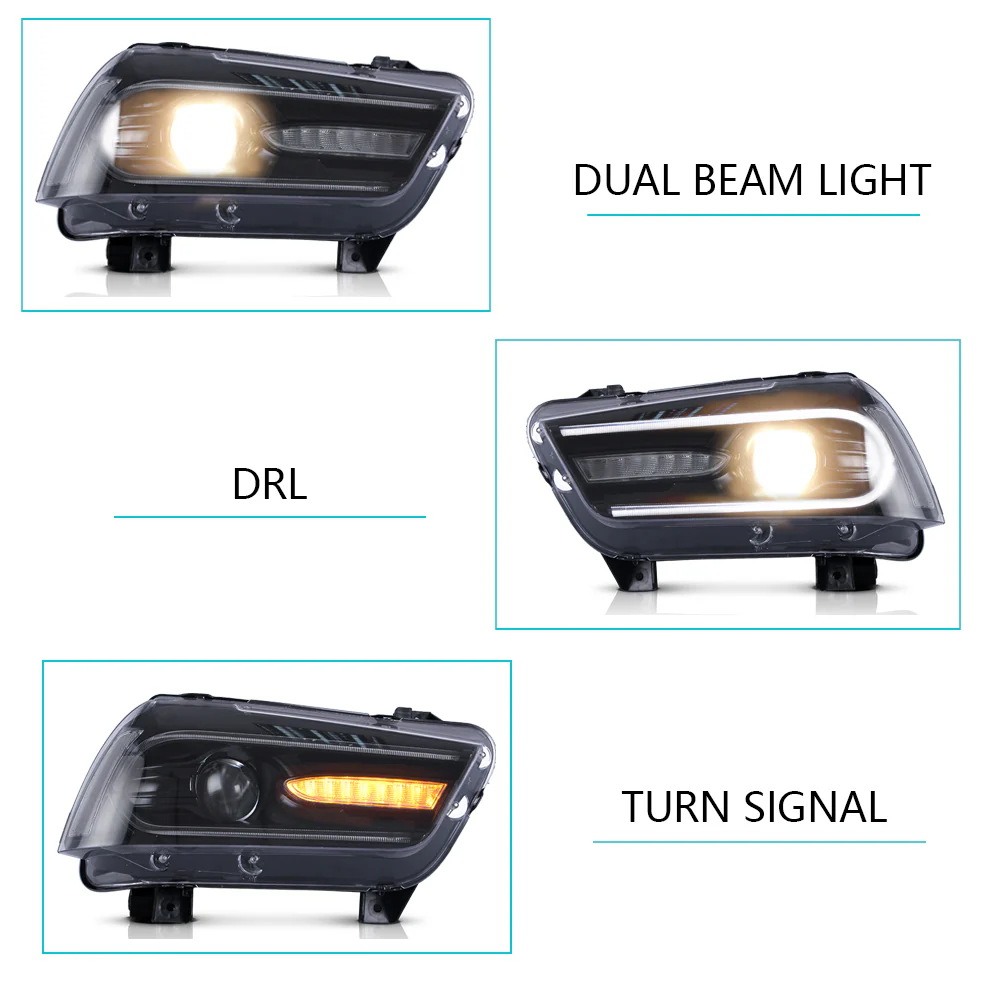 Vland Carlamp Led Headlights Compatible with Dodge Charger 2011-2014 (RHD and LHD Versions) - Image 12
