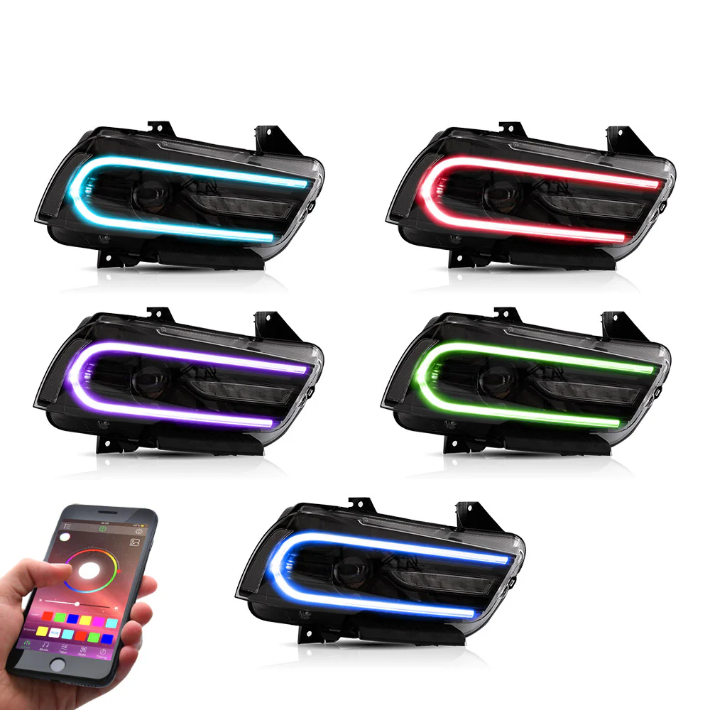 Vland Carlamp Led Headlights Compatible with Dodge Charger 2011-2014 (RHD and LHD Versions) - Image 8
