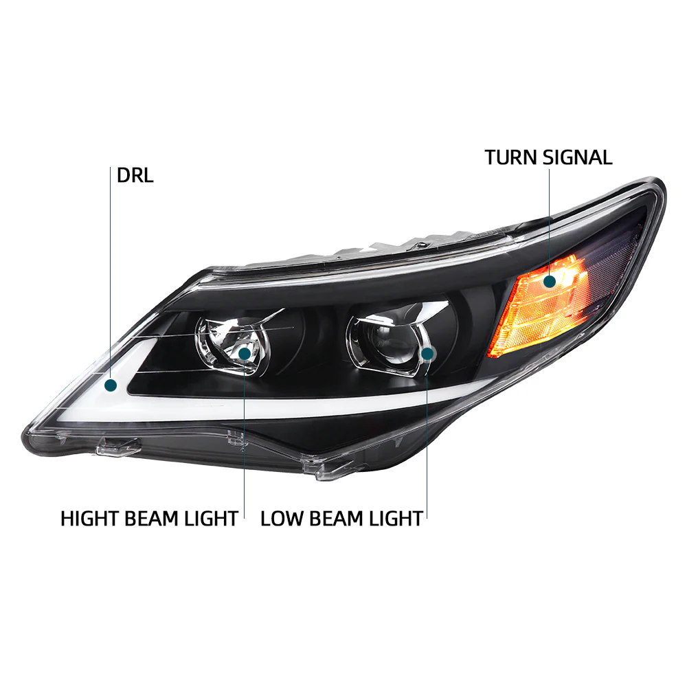 Vland Carlamp Projector Headlights For Toyota Camry 2012-2014（Fit For American Models） - Image 6