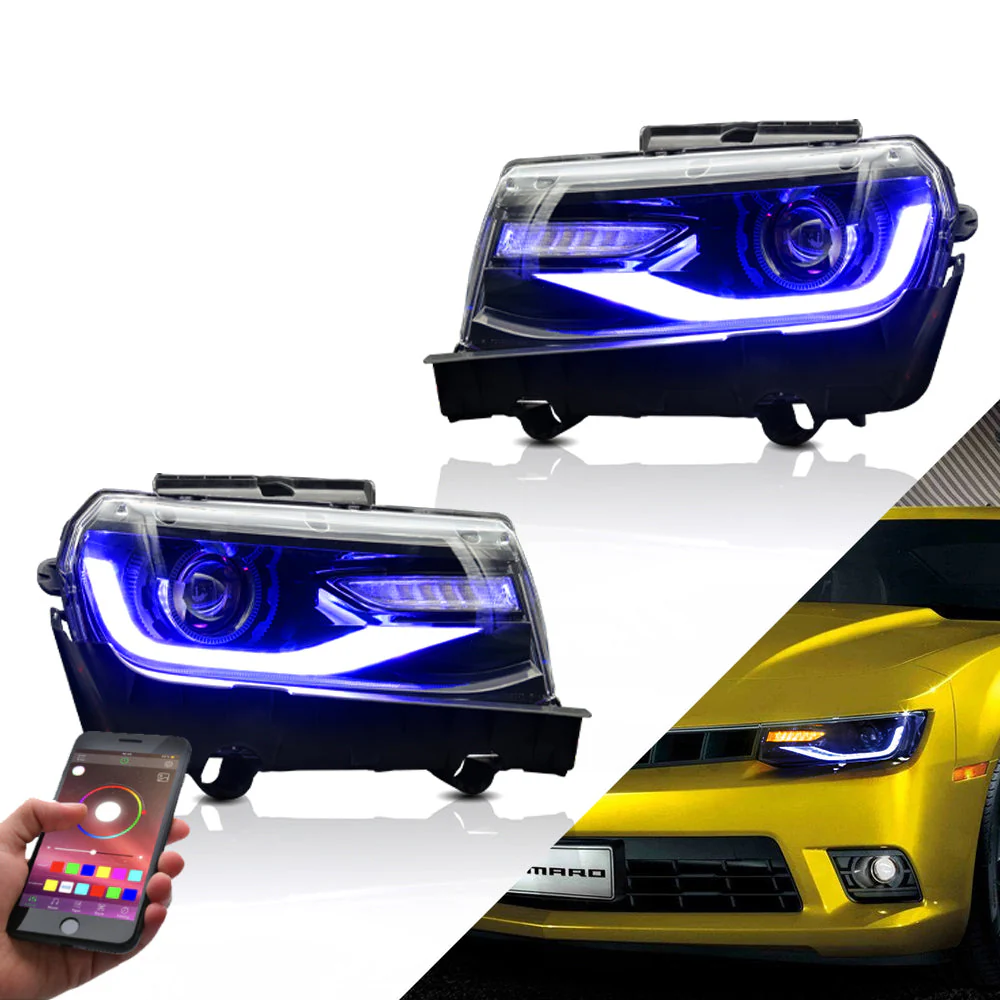 Vland Carlamp headlights For Chevrolet Camaro 2014-2015 With Sequential Indicators(Bulbs NOT Included) - Image 10