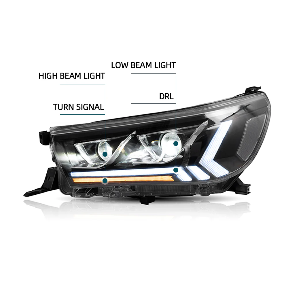 Vland LED Headlights For Toyota Hilux Vigo Revo 2015-2020 - Image 4
