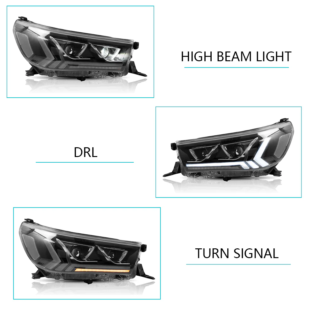 Vland LED Headlights For Toyota Hilux Vigo Revo 2015-2020 - Image 7