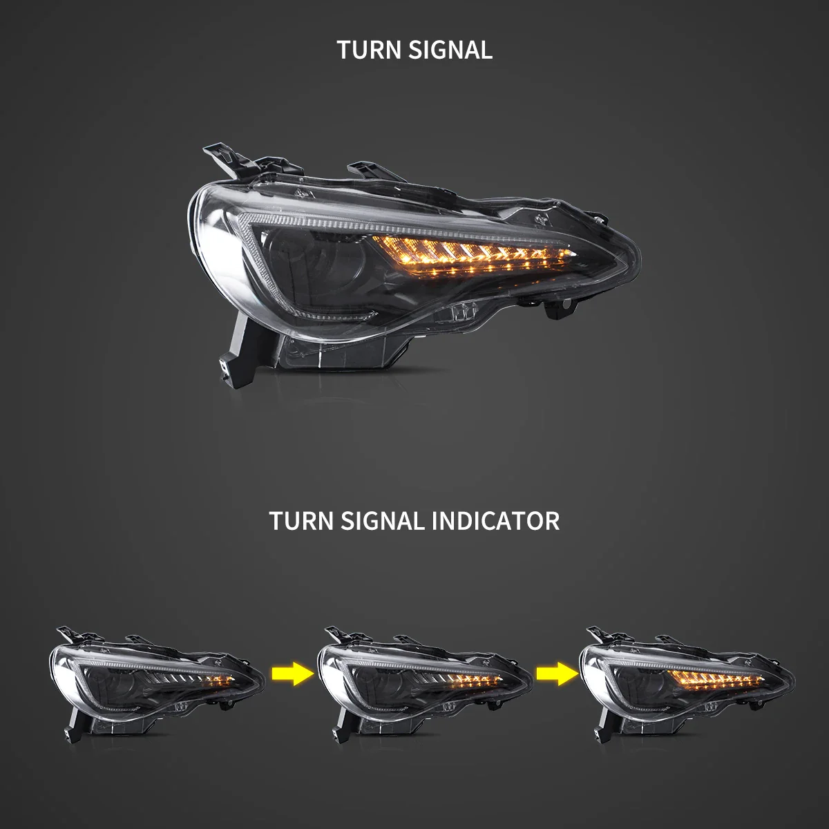 12–21 Toyota 86/GT86, Subaru Brz, Scion Frs Vland Upgrade Full LED Dual Beam Projector Headlights[E-mark] - Image 3