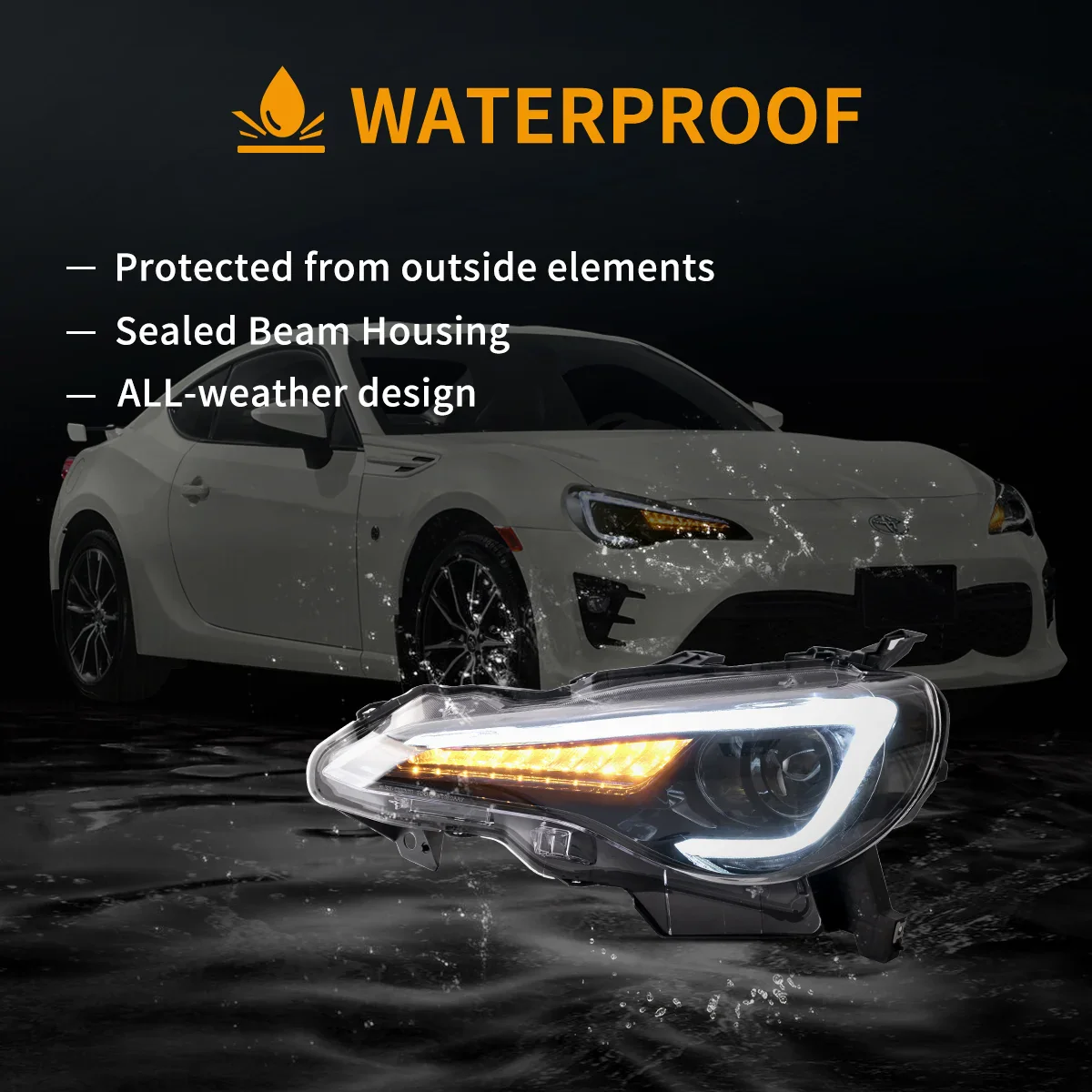 12–21 Toyota 86/GT86, Subaru Brz, Scion Frs Vland Upgrade Full LED Dual Beam Projector Headlights[E-mark] - Image 8