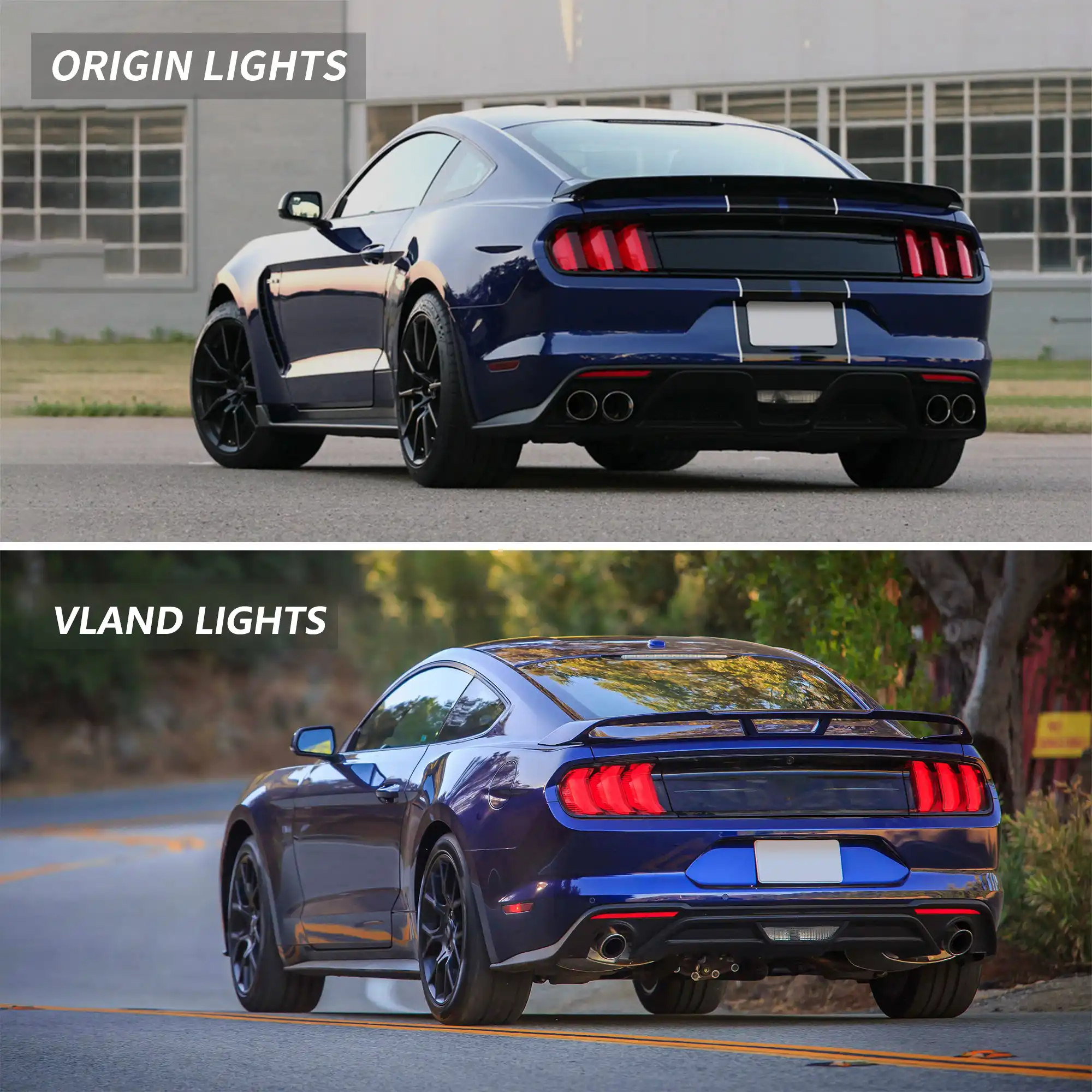 15-23 Ford Mustang 6th Gen (S550) Vland LED Tail Lights with 5 modes Sequential Turn Signal [E-mark] - Image 13