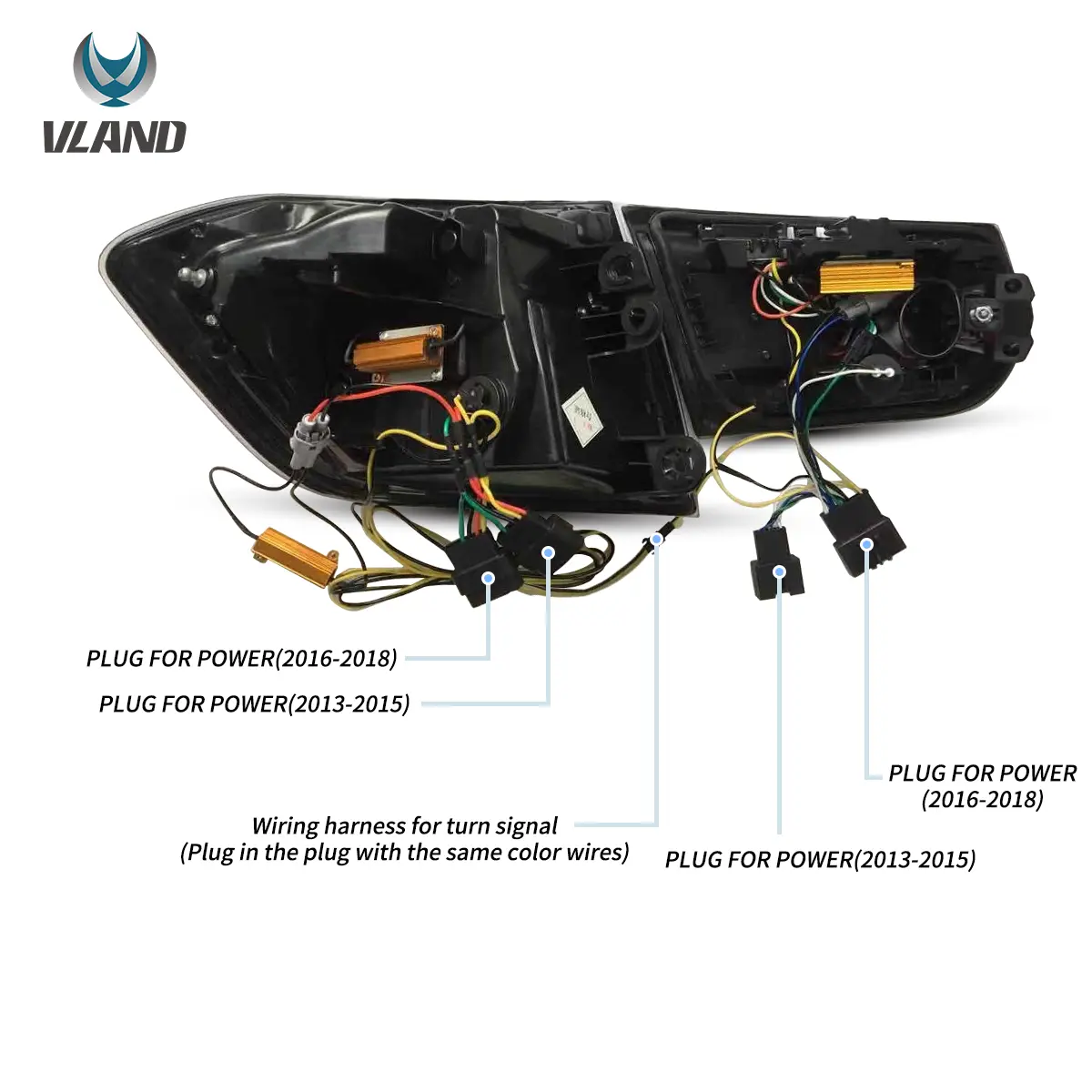 2012-2018 BMW F30 F80 M3 3-Series Vland LED Tail Lights With Sequential Turn Signal [E-mark] - Image 7