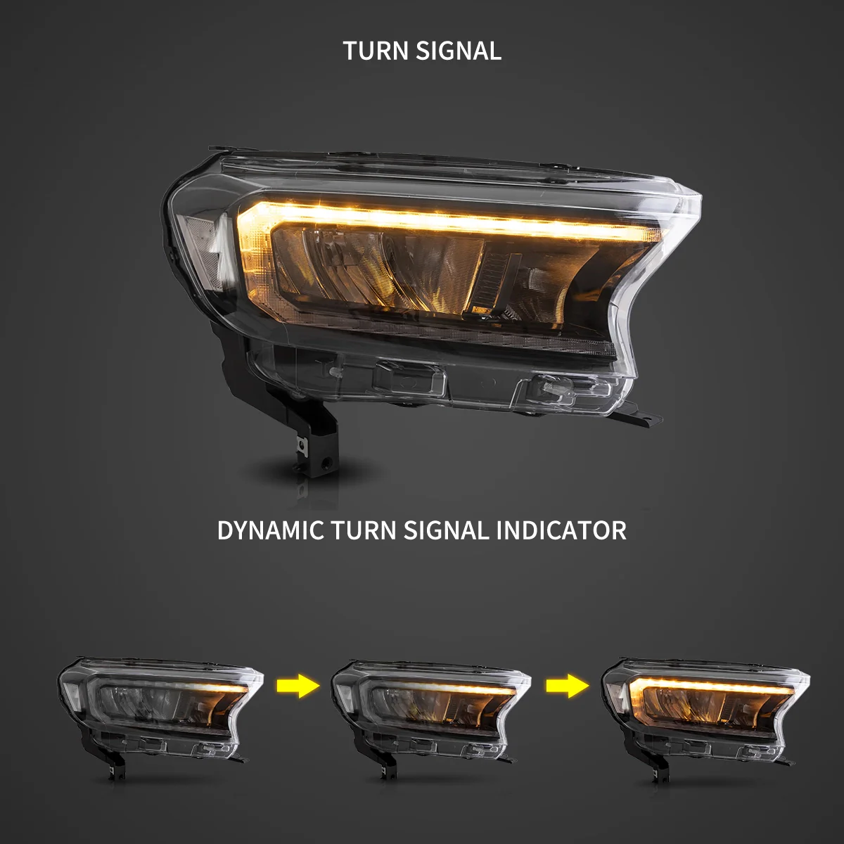 15-21 Ford Ranger [International Types] Vland LED Reflection Bowl HeadLights [E-mark] - Image 4