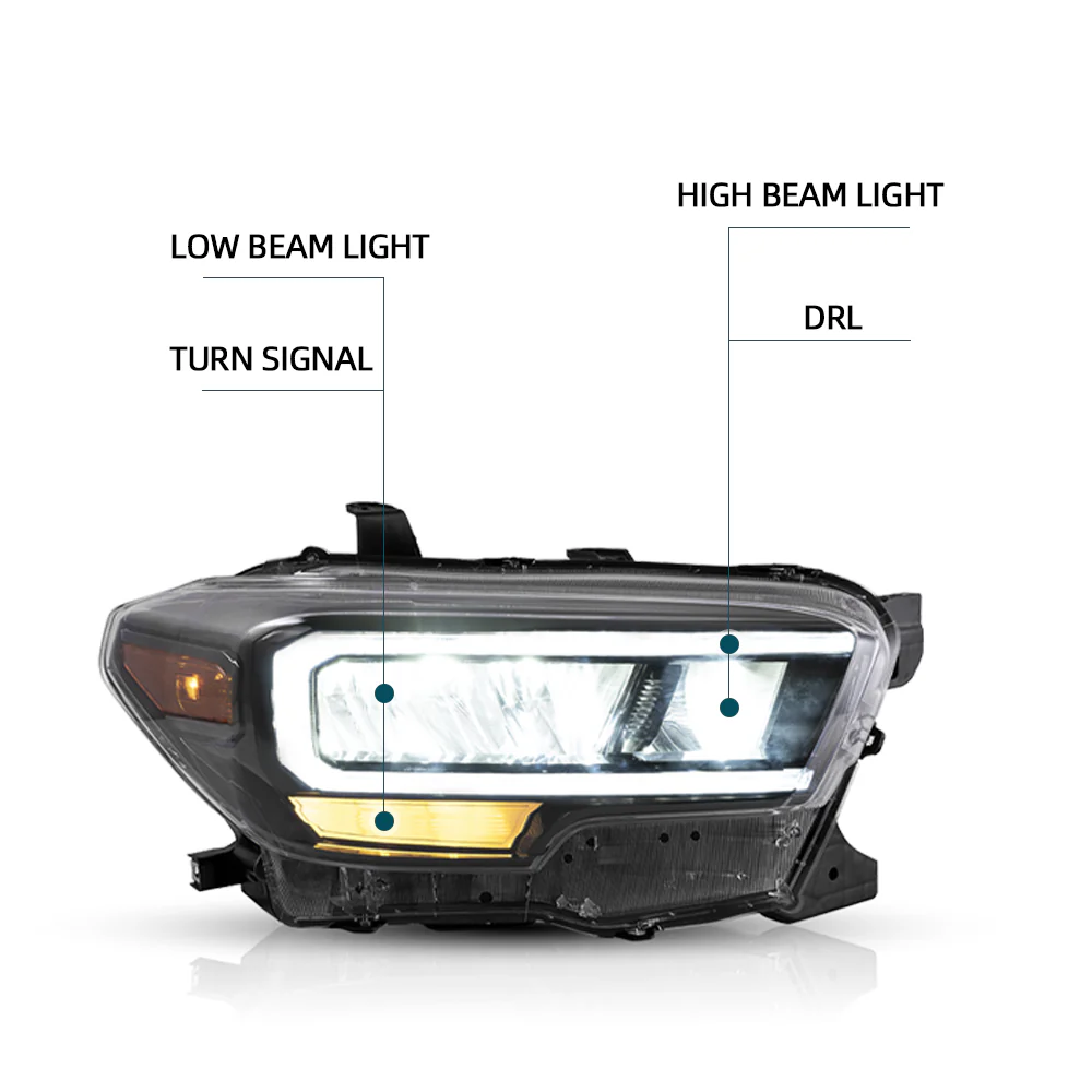 Vland Carlamp Matrix Projector and Full LED Headlights for Toyota Tacoma 2016-UP - Image 5