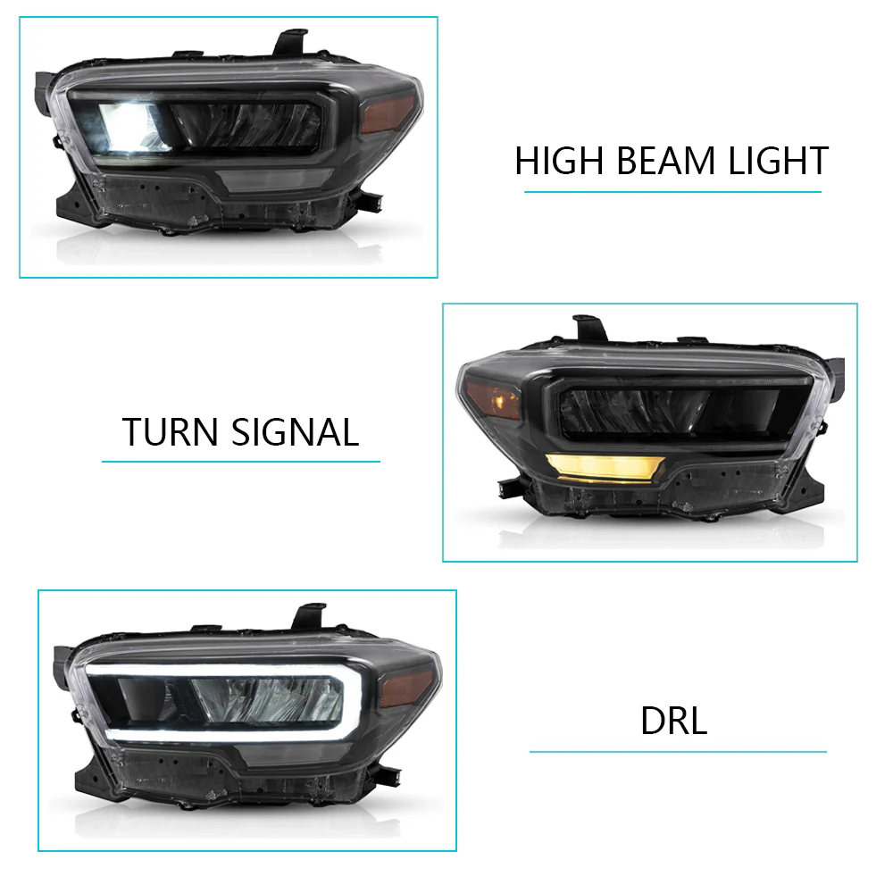 Vland Carlamp Matrix Projector and Full LED Headlights for Toyota Tacoma 2016-UP - Image 6