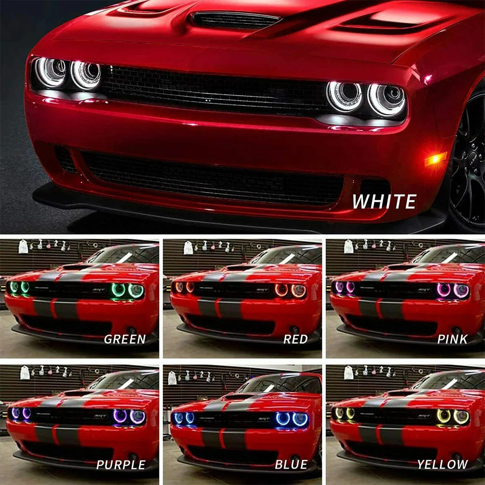 15-24 Dodge Challenger Vland RGB Dual Beam Projector Headlights Black [E-mark] - Image 6