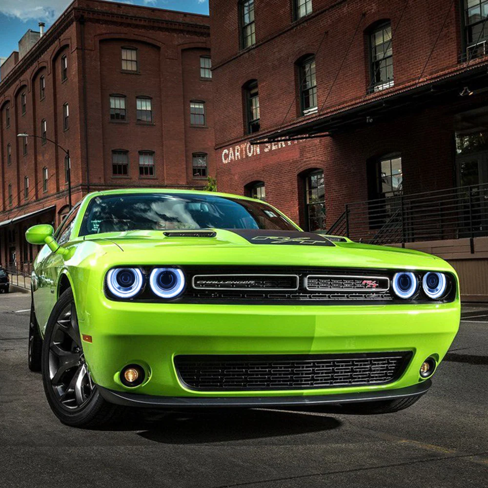 15-24 Dodge Challenger Vland RGB Dual Beam Projector Headlights Black [E-mark] - Image 7