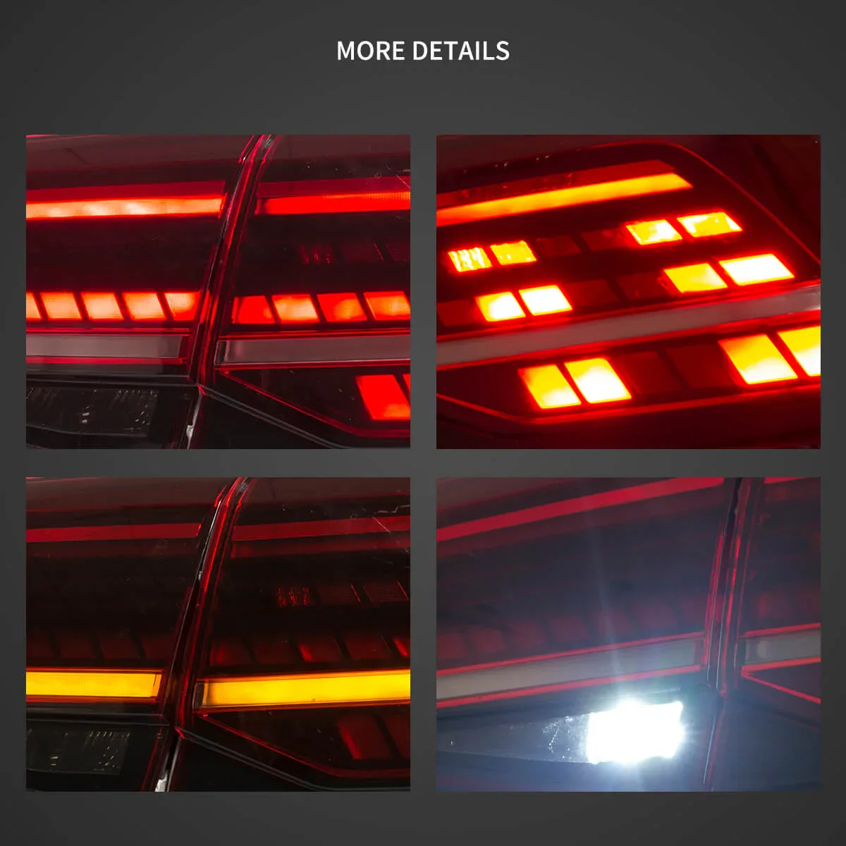 13-21 VW Golf MK7 MK7.5 Hatchback Vland LED Tail Lights [E-mark] - Image 10