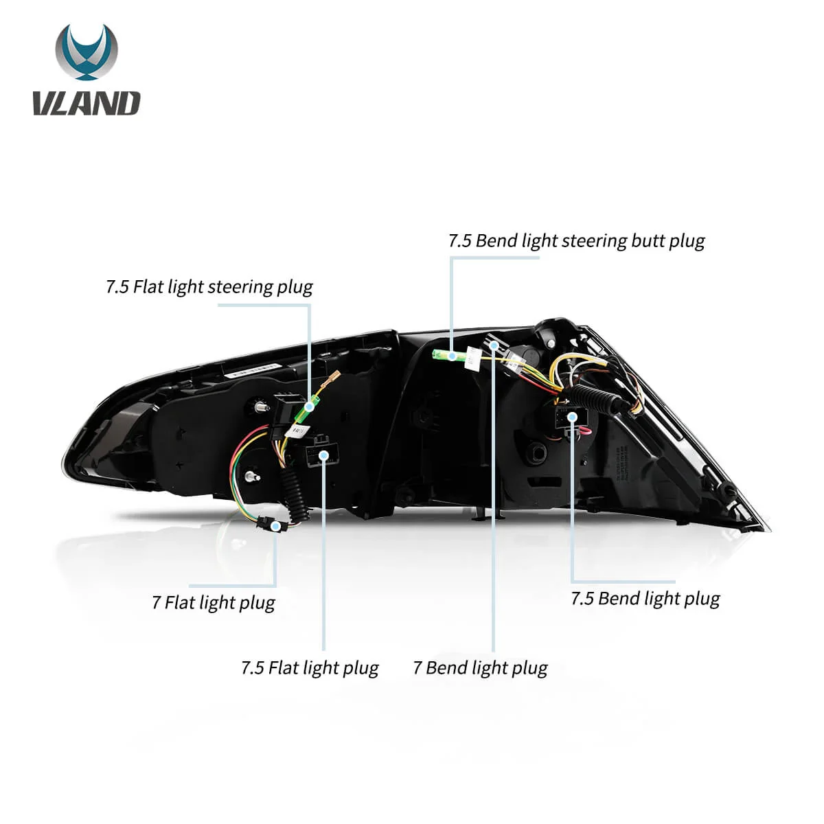 13-21 VW Golf MK7 MK7.5 Hatchback Vland LED Tail Lights [E-mark] - Image 7