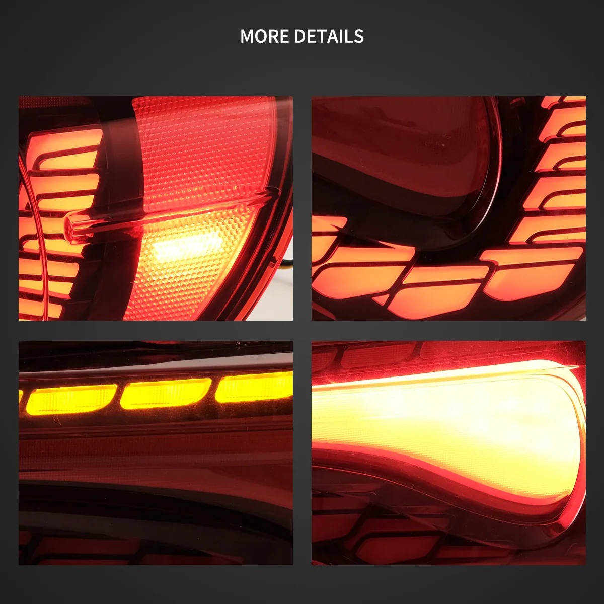 12-20 Toyota 86 GT86 FT86 13-20 Subaru BRZ 13-20 Scion FR-S Vland LED Tail Lights With Sequential Turn Signal [Dragon Style] - Image 5