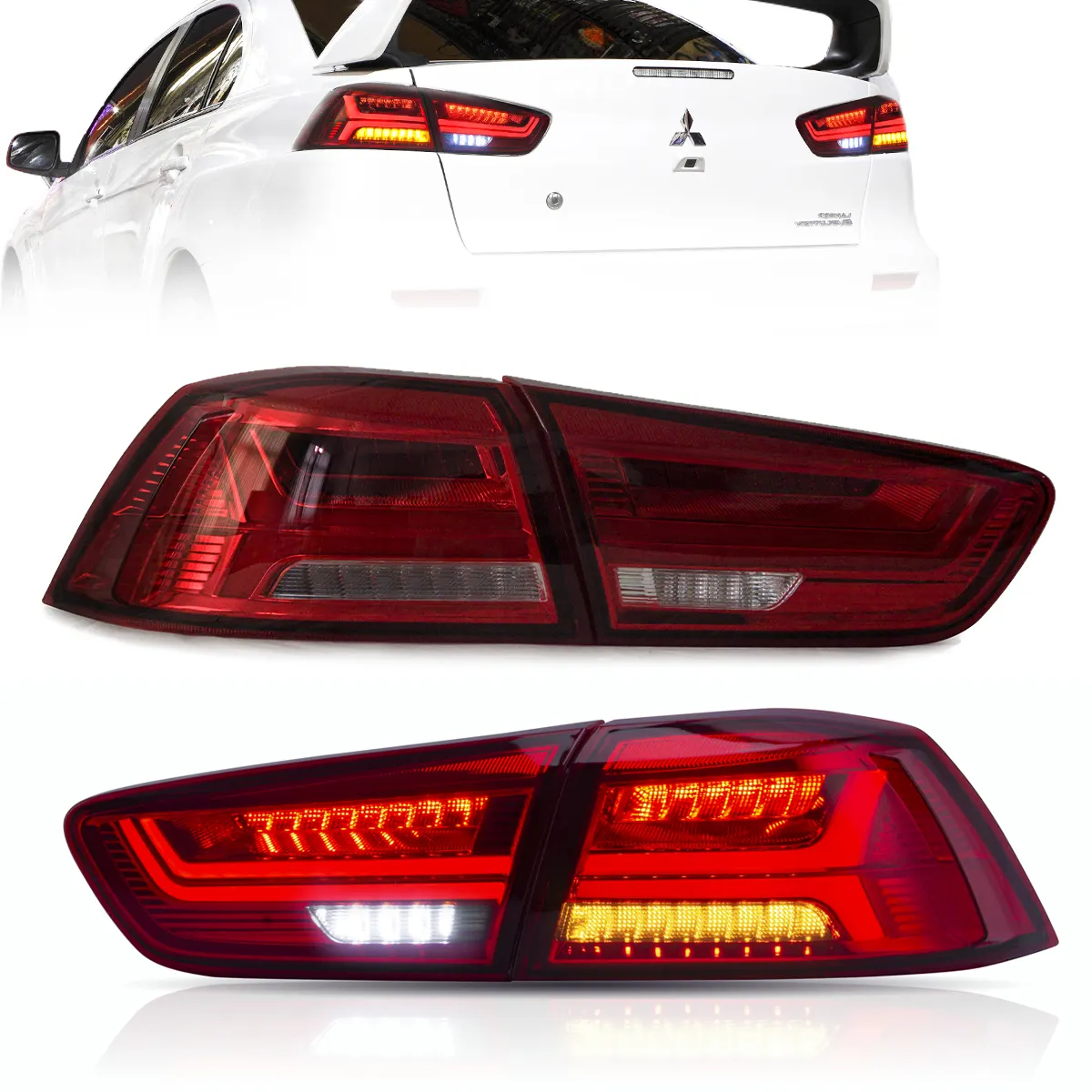 08-17 Mitsubishi Lancer & EVO X Vland LED Tail Lights With Sequential Turn Signal - Image 5