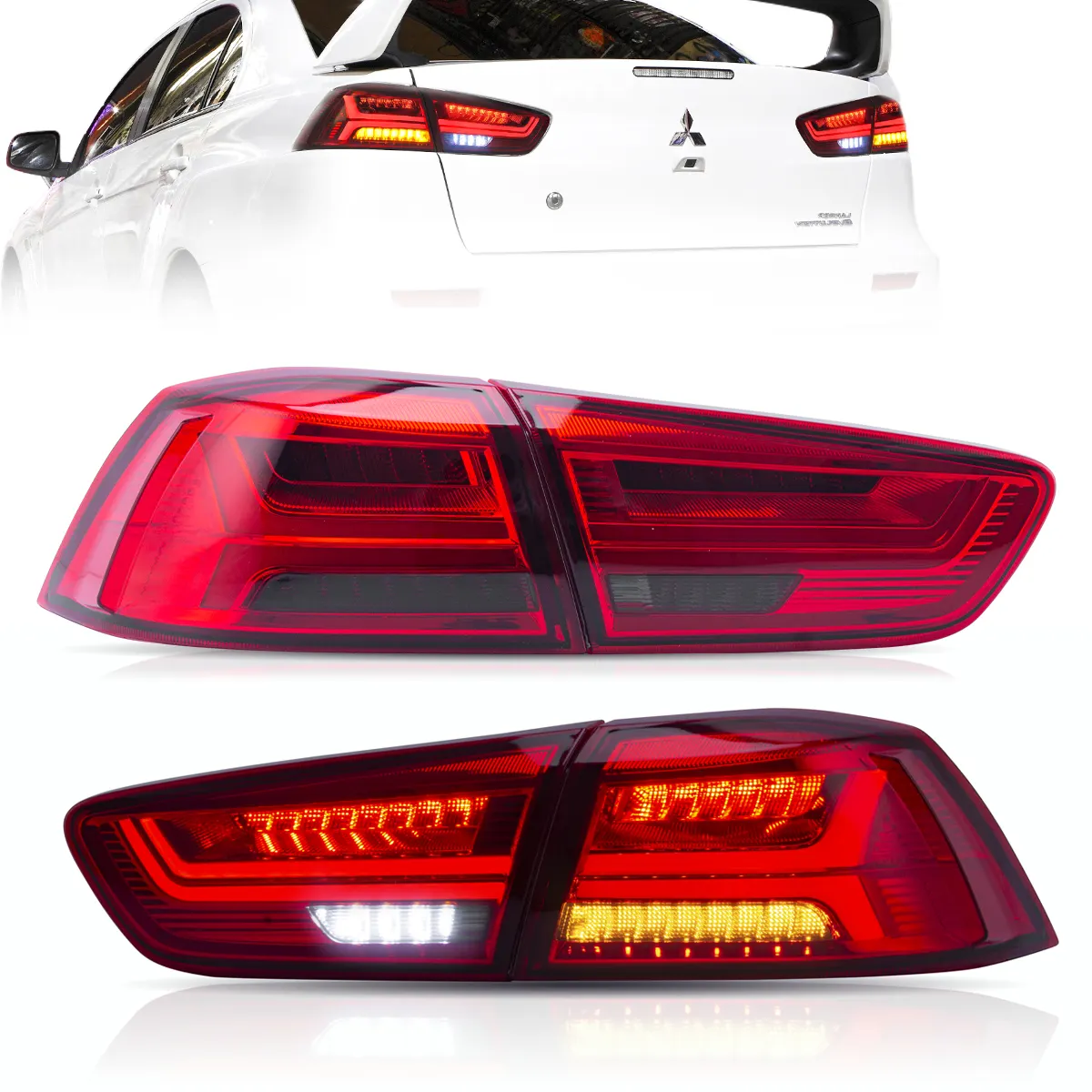 08-17 Mitsubishi Lancer & EVO X Vland LED Tail Lights With Sequential Turn Signal - Image 7