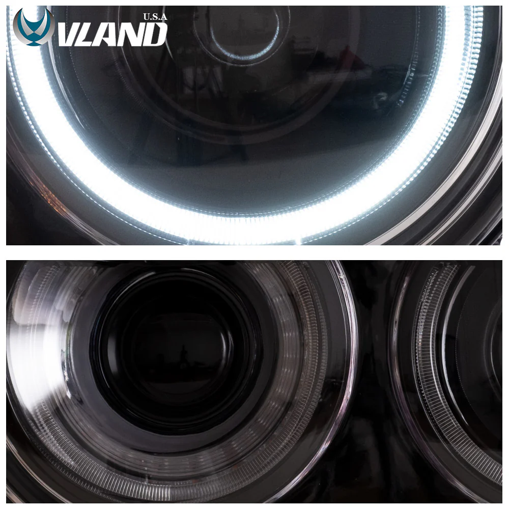 08-14 Dodge Challenger Vland RGB Style Dual Beam Projector Headlights Black - Image 9