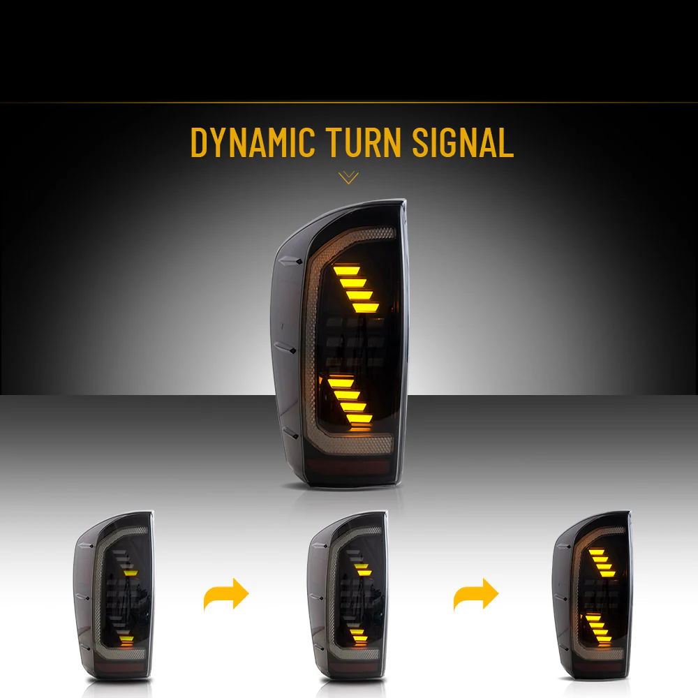 VLAND LED Taillights For Toyota Tacoma 2016-2023 with Amber Sequential Turn Signals - Image 4