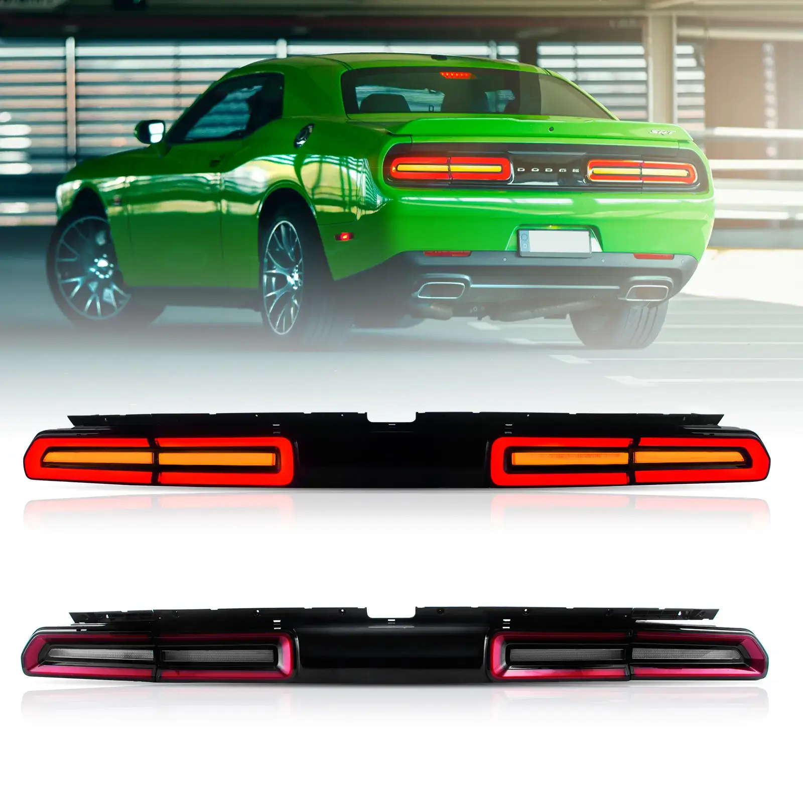08-14 Dodge Challenger 3th Gen (LC) Pre-Facelift Vland Tail Lights With Amber Sequential Turn Signal - Image 15