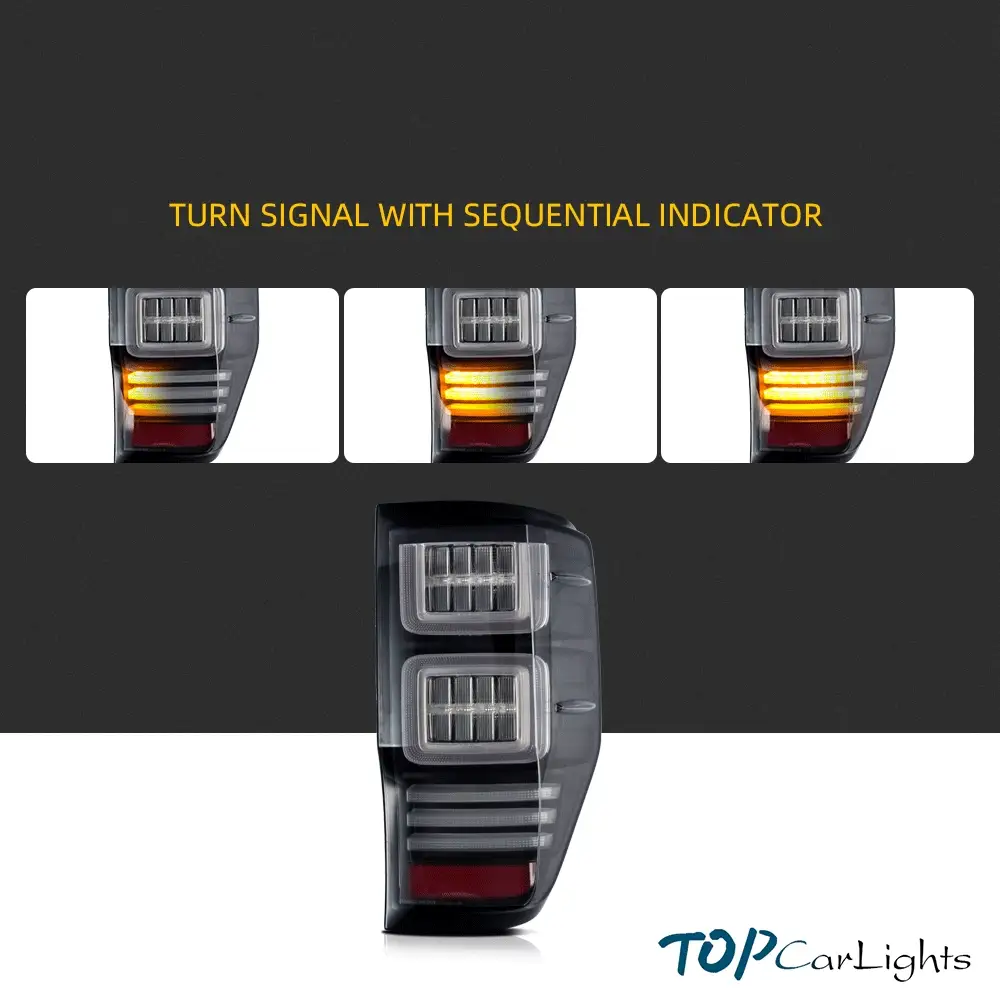 12-22 Ford Ranger(T6/P375) Vland LED Tail Lights With Sequential Turn Signal (Not Fit For US Models) - Image 7